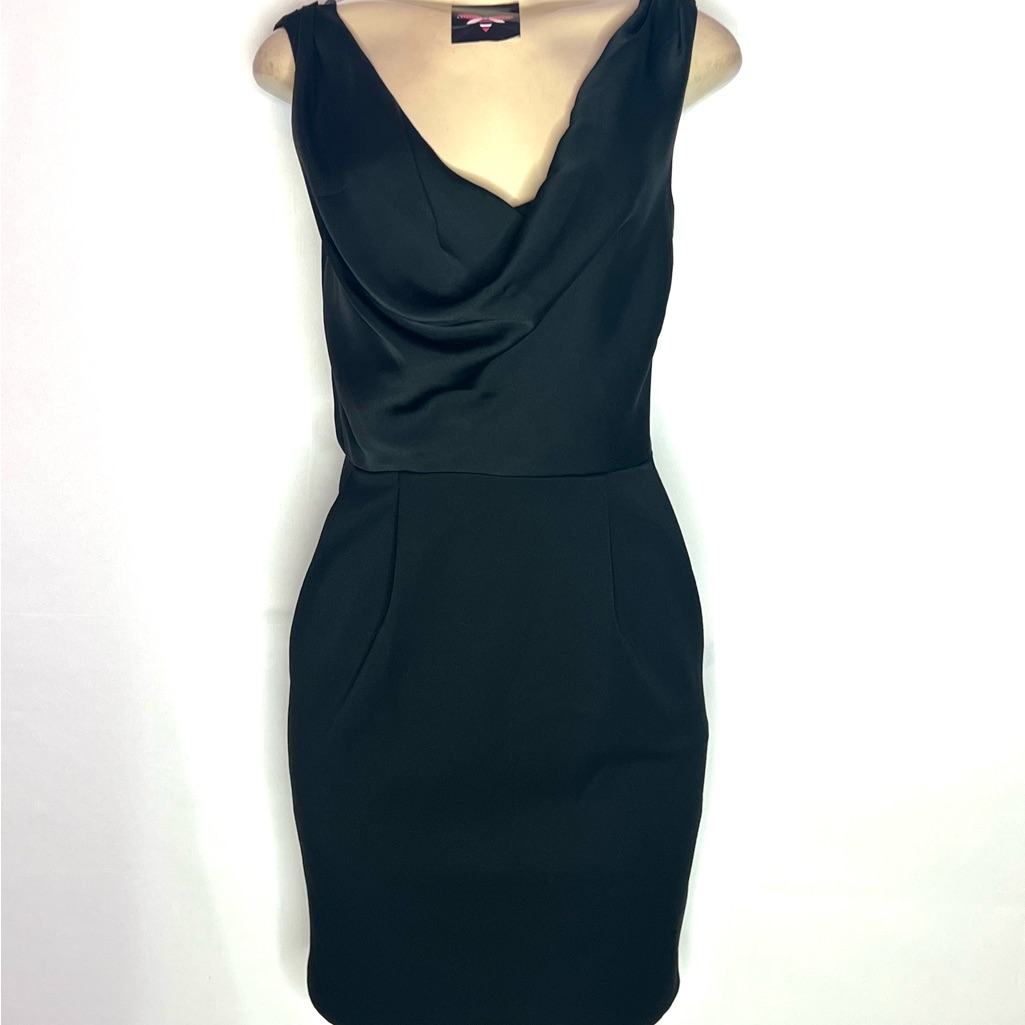 Express Black Drape Neck Sleeveless Dress Size 4